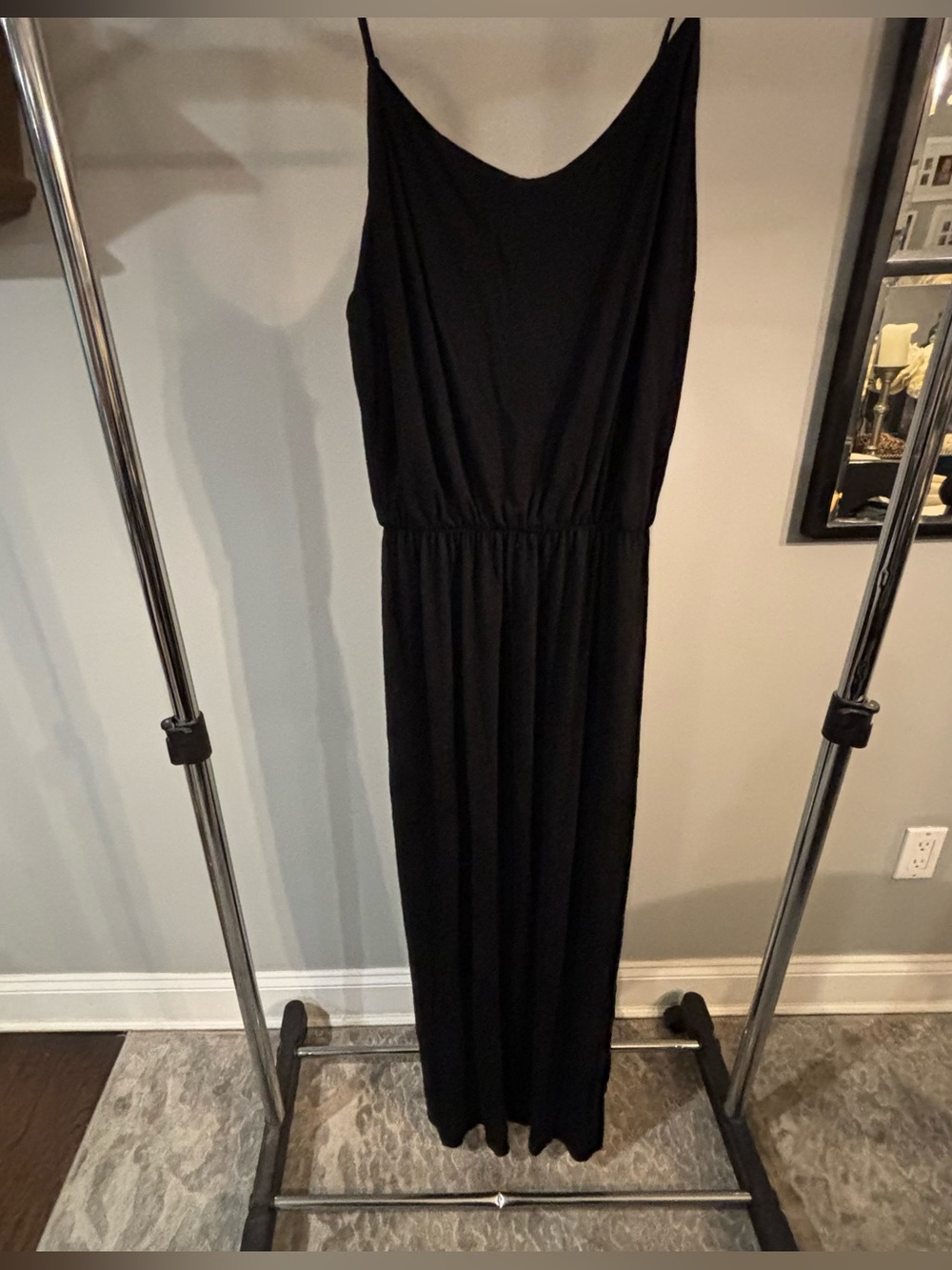 Gap classic Black Sleeveless Maxi Dress with Elastic Waist size medium - Picture 2 of 6